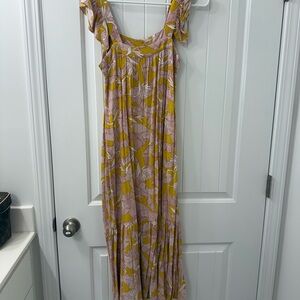 SOLD Knox Rose Yellow and Pink Patterned Dress